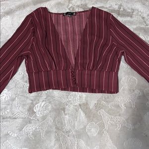 Burgundy blouse